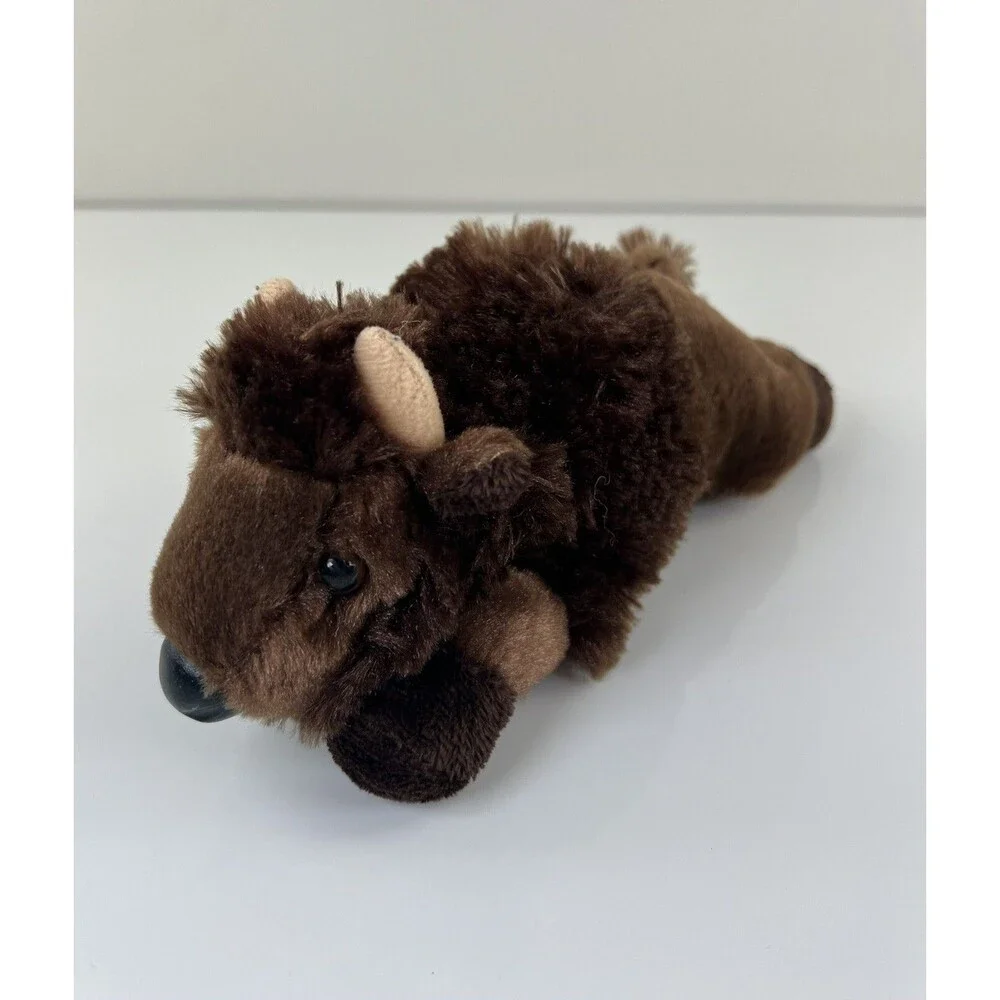 Aurora Stuffed Animal Plush Bison Buffalo Bean Bag Toy Gift 8”
